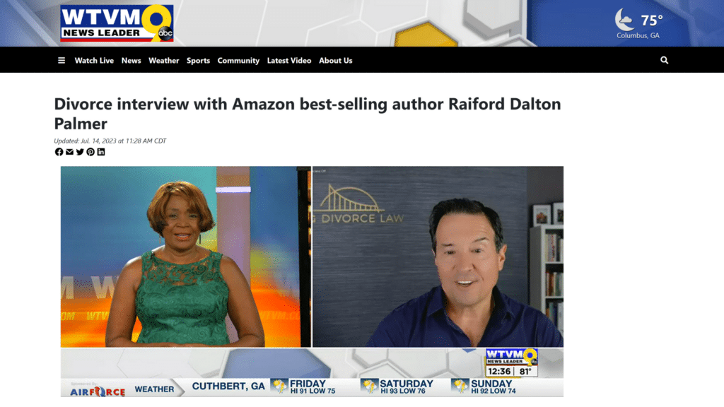 WTVM News interview with Amazon Best-Selling Author Raiford Dalton Palmer