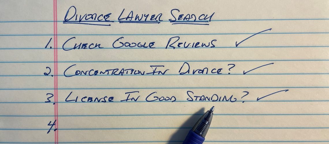 Lawyer Search Checklist