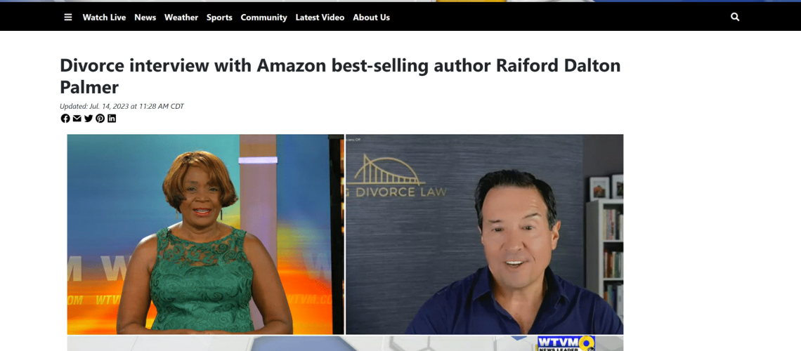 WTVM News interview with Amazon Best-Selling Author Raiford Dalton Palmer